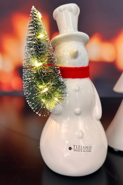 Dekoset Schneemann Sören+Baum Cartore+Lichtkugel Rivello