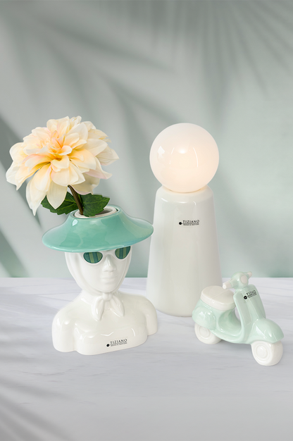 Dekoset Lampe Luminara mit Vespa Vespina mintgrün