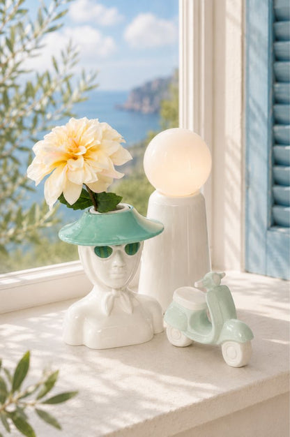 Dekoset Lampe Luminara mit Vespa Vespina mintgrün