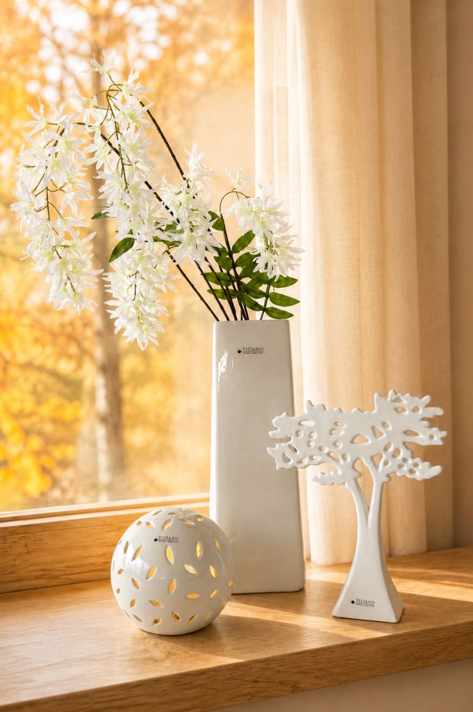 Dekoset Lichtkugel Villari LED mit Baum Joy mit Vase Lago