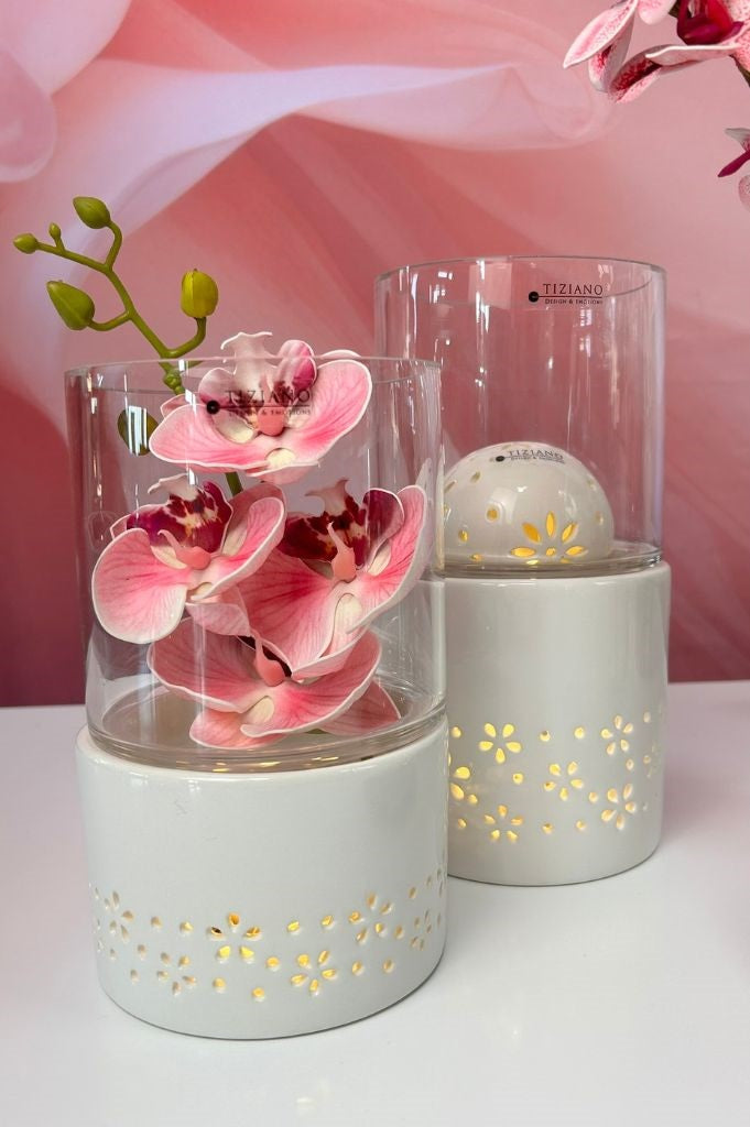 Dekoset Windlicht Vittoria mit LED Kugel Tadino