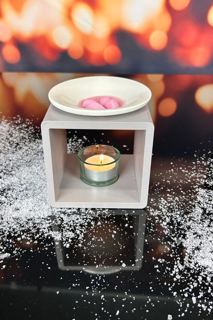 Duftlampe Keramik-Holz 3fach sort.