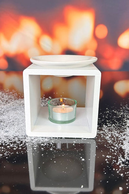 Duftlampe Keramik-Holz 3fach sort.