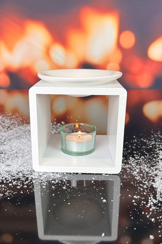 Duftlampe Keramik-Holz 3fach sort.