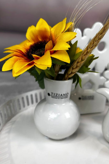 Dekoset Metallschale Canneto mit Folina+Vase Emporo