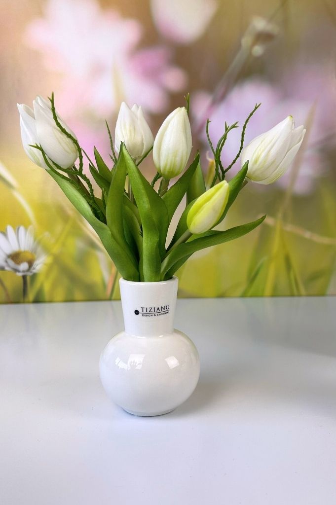 Tischvase Emporo 10cm creme