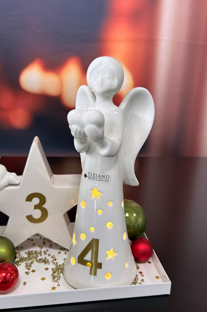 Dekoset Advent Metallschale Legri mit Stern Cometa+Laila