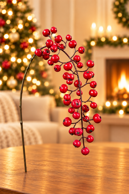 Deko Feuerdornzweig 81cm rot
