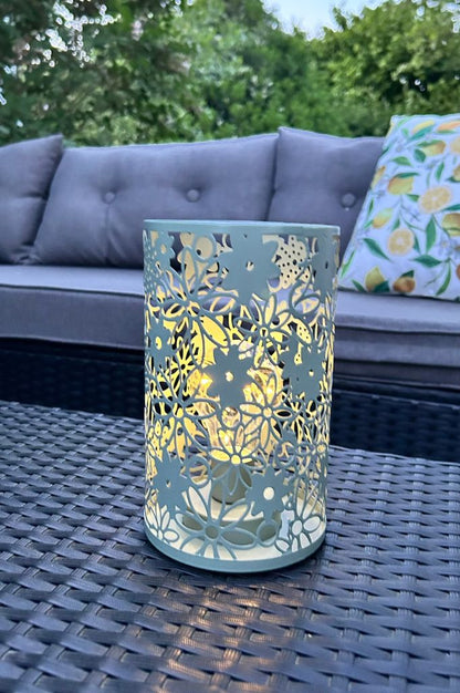 Tischlicht Metall Fiori LED creme oder grün