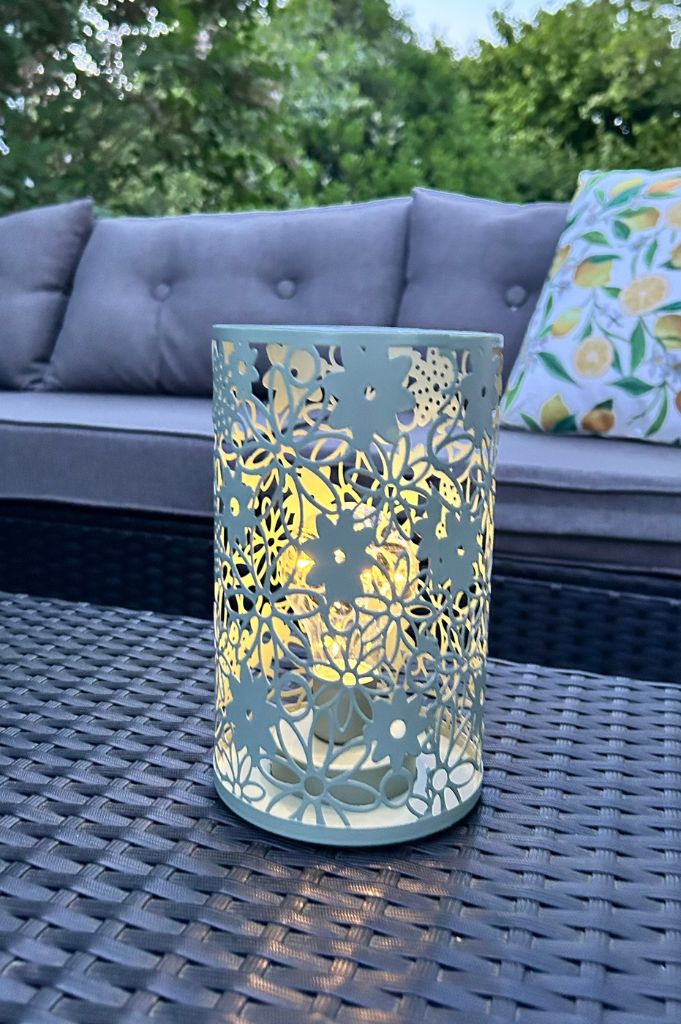 Tischlicht Metall Fiori LED creme oder grün