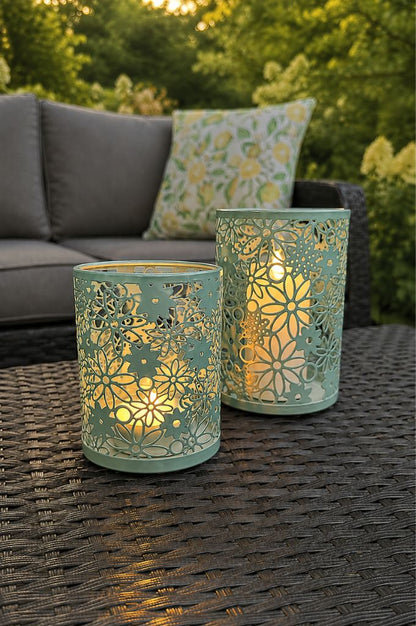 Metalllicht Fiori grün