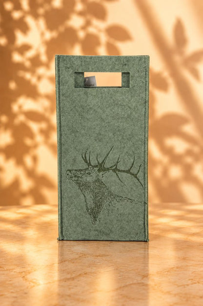 Flaschenhalter "Hirsch" mint aus Filz