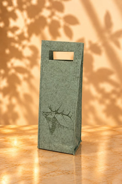 Flaschenhalter "Hirsch" mint aus Filz