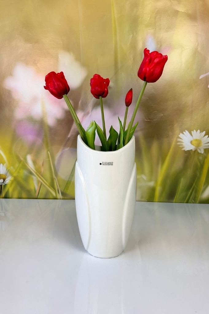 Vase Florata creme-weiß