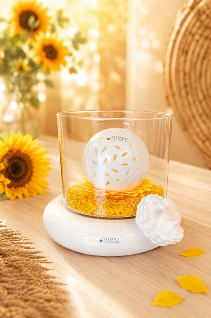 Dekoset Windlicht Forlie mit Sonnenblume + Igel Max