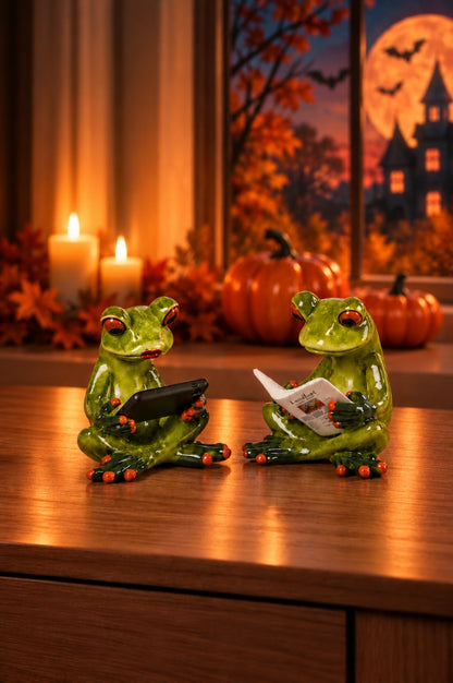 Deko Frosch Fridolin sitzend hellgrün