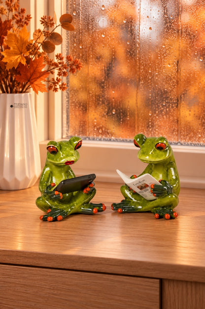 Deko Frosch Fridolin sitzend hellgrün