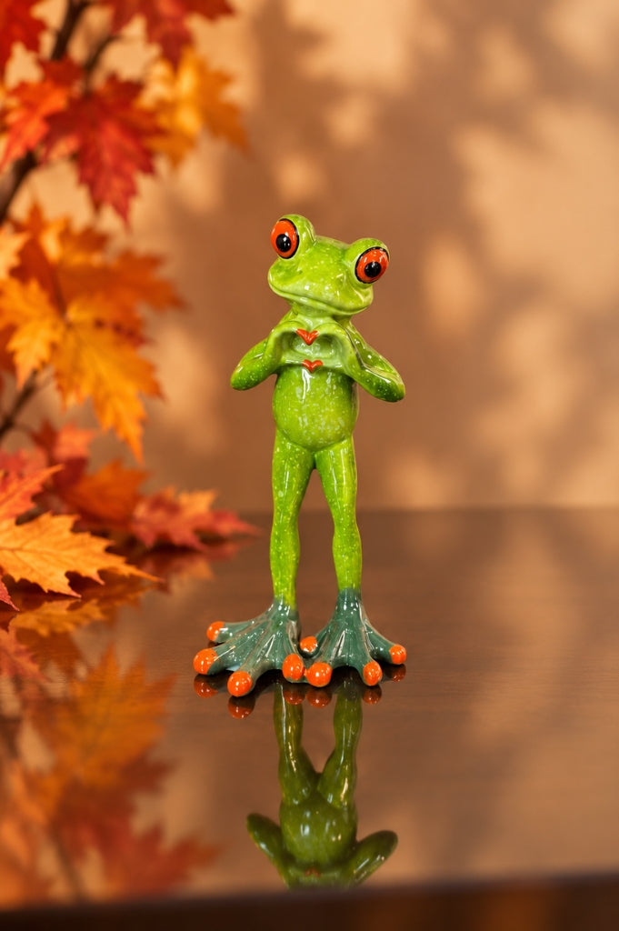 Deko Frosch Fridolin stehend hellgrün
