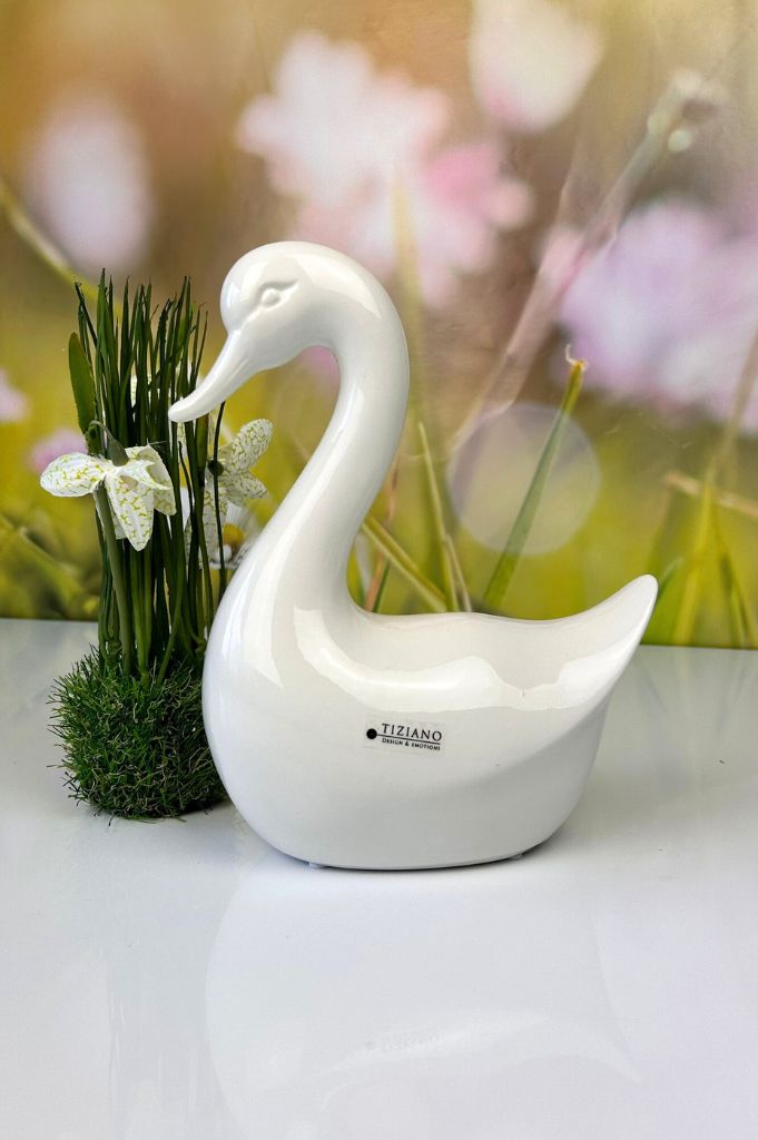 Deko Gänse Mutter Papina 25cm creme-weiß