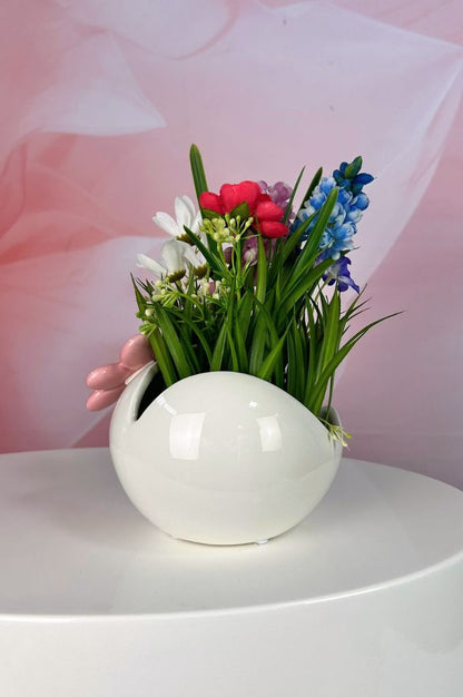 Dekoset Schale Porto mit Blumen+Hänger Blume Piana rosa