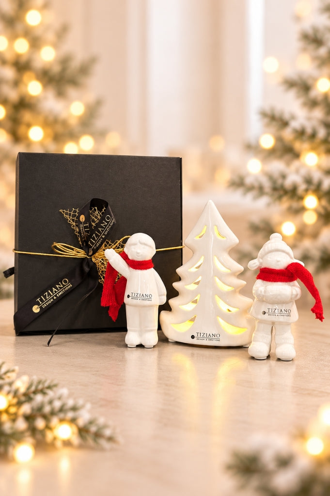 Geschenkbox Baum Tiana LED+Kinder Antea stehend