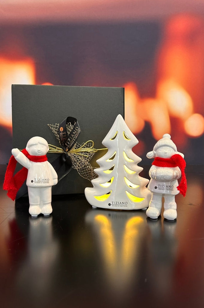 Geschenkbox Baum Tiana LED+Kinder Antea stehend