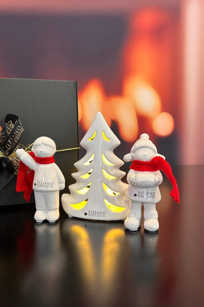 Geschenkbox Baum Tiana LED+Kinder Antea stehend
