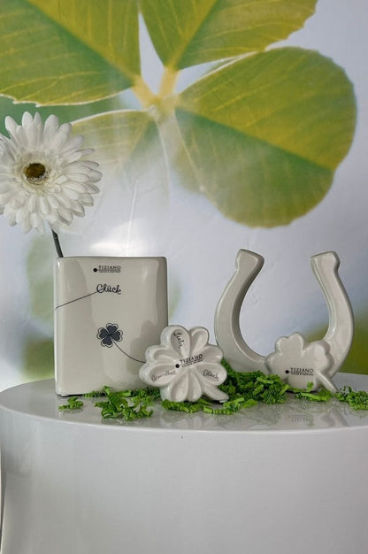 Geschenkbox Vase Crosia Glück+Hufeisen Fortuna+Alegra