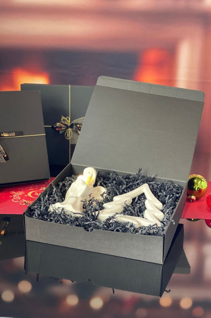 Geschenkbox Engel Delia mit LED Kugel+Baum Saphira