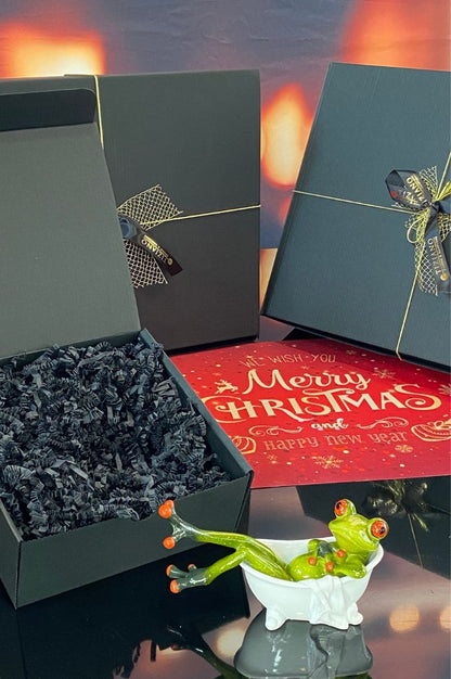 Geschenkbox Deko Frosch Fridolin in Badewanne grün