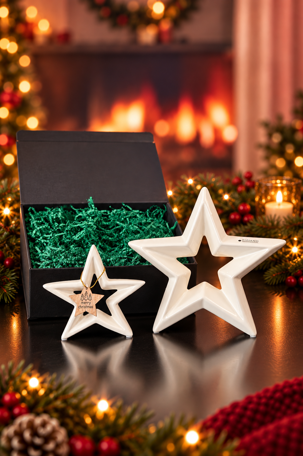 Geschenkbox Stern Brina LED