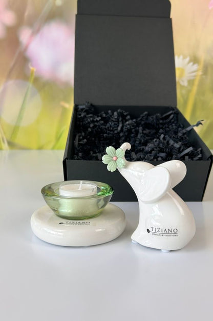 Geschenkbox Base Lumina mit Trixy und Leon grün