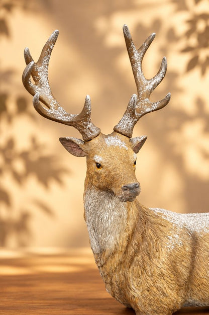 Deko Hirsch stehend 56cm braun