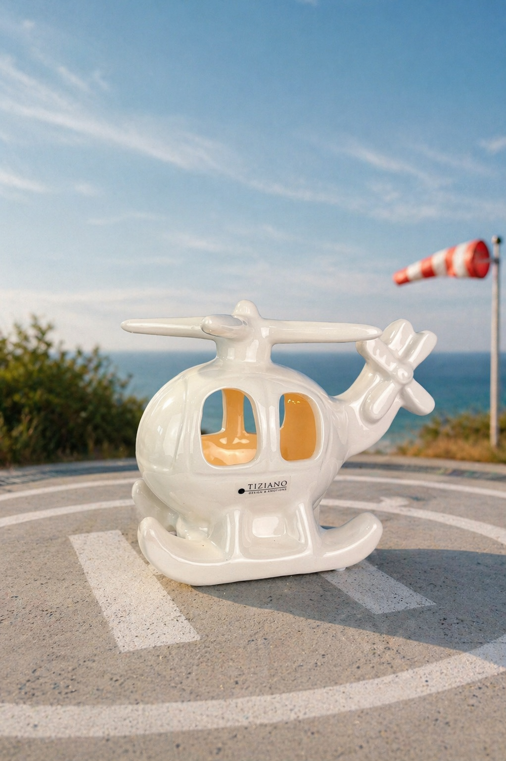Hubschrauber Giro LED creme-weiß