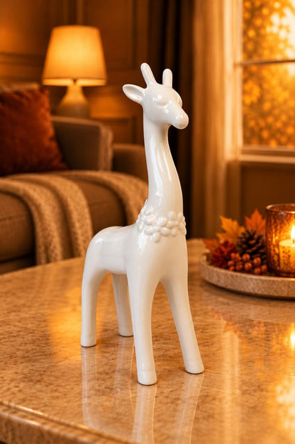Deko Giraffe Giulia creme-weiß