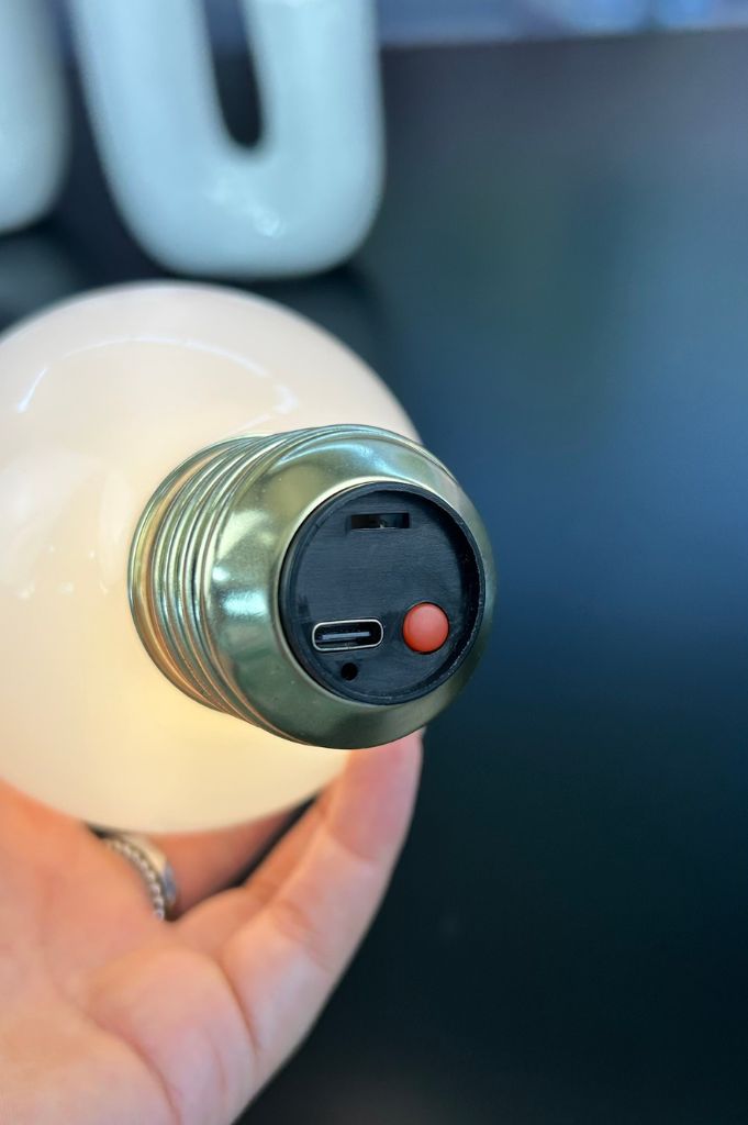 Lampe Fiorello 22cm U-Form mit LED Birne creme-weiß