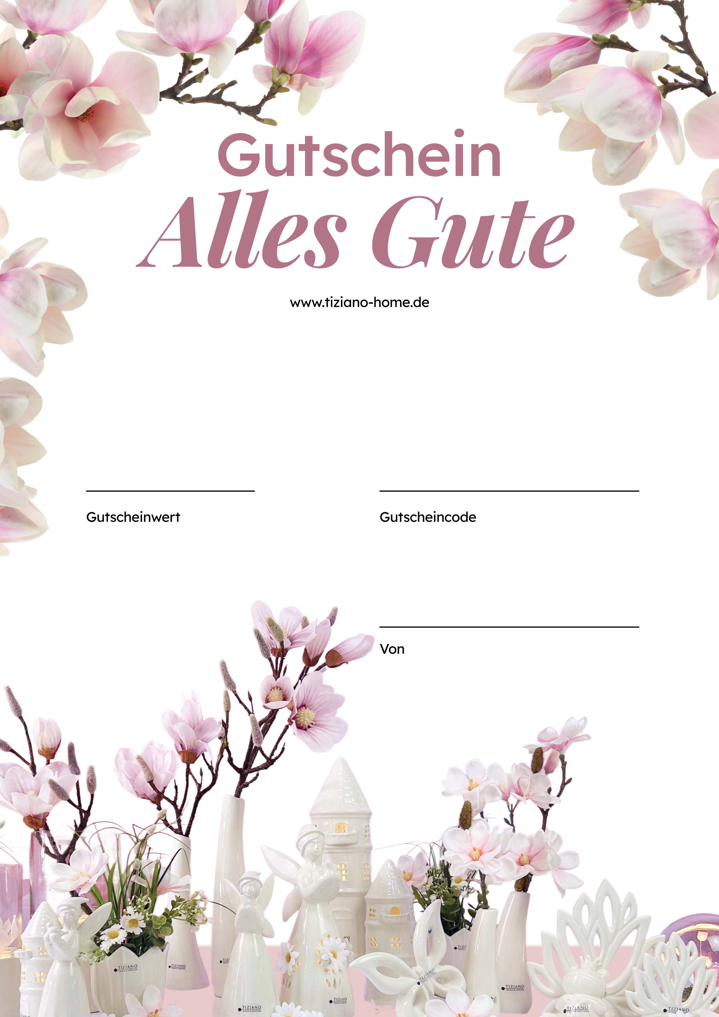 Geschenkgutschein Alles Gute Magnolie