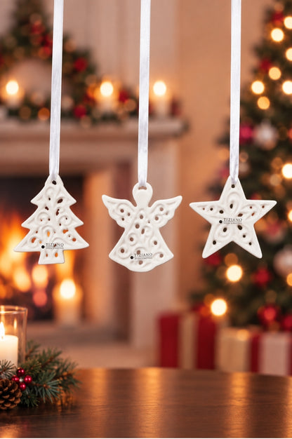 3er Set Deko Hänger Fario creme-weiß