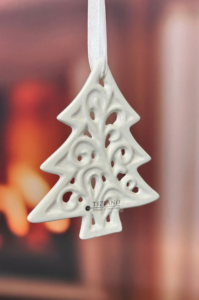 Dekohänger Fario Baum creme-weiß