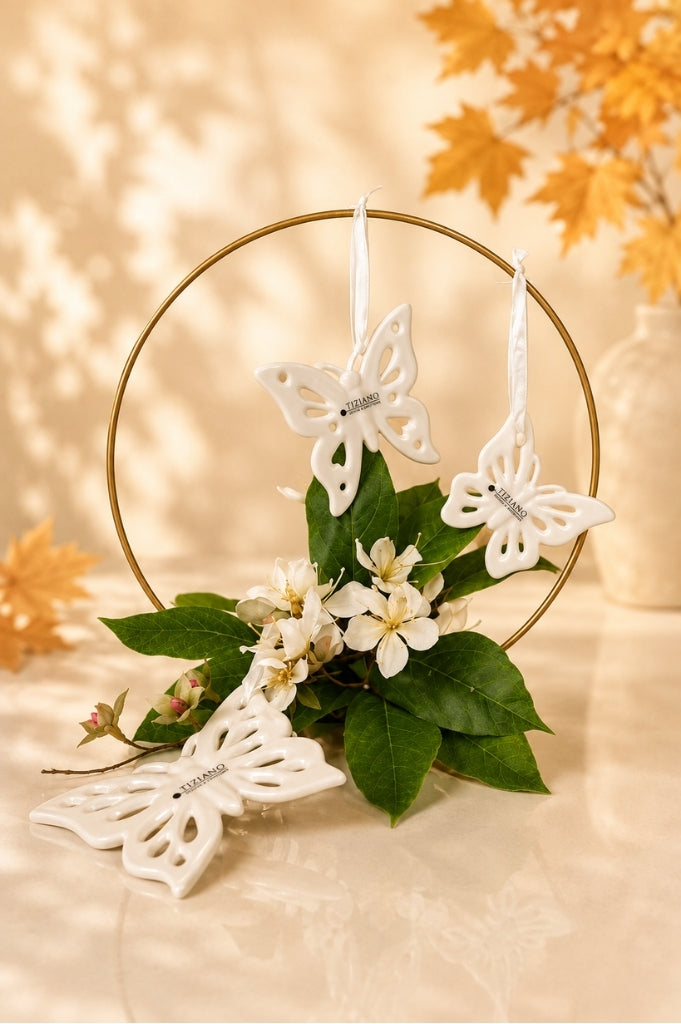 Hänger Schmetterling Marilin creme-weiß