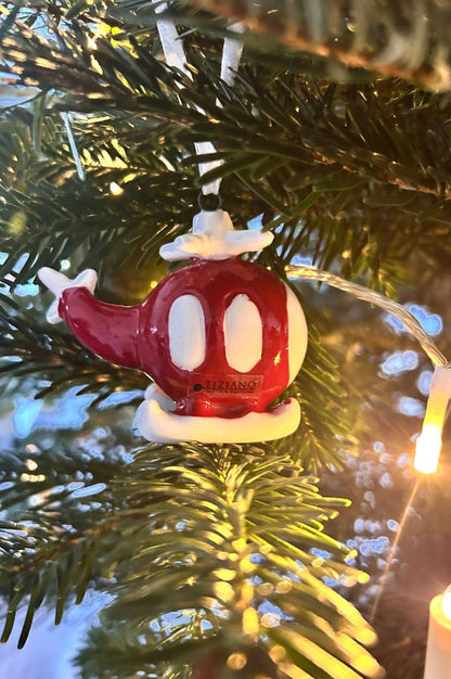 Deko Baumhänger Helicopter Cento 6,5cm dekoriert