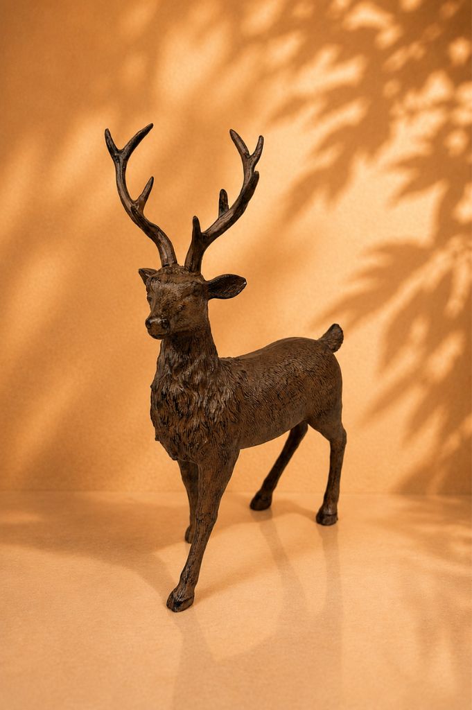 Deko Hirsch stehend 56cm braun