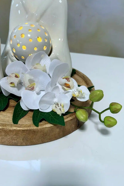 Dekoset Holzteller mit Shivas und LED Kugel Padova