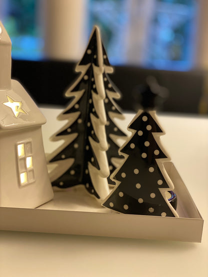 Dekoset Harmonische Winterzeit L schwarz-creme