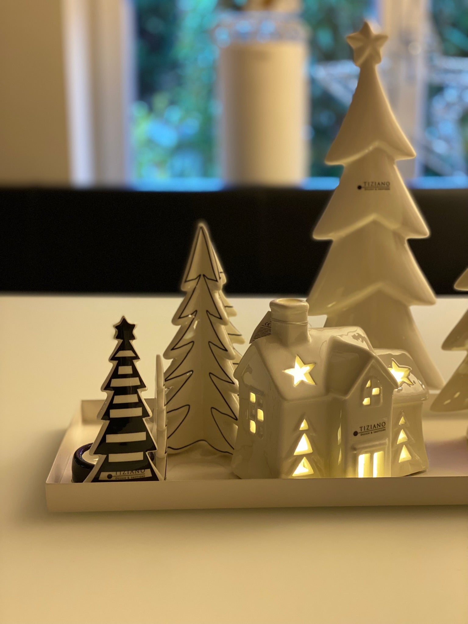 Dekoset Harmonische Weihnchten L schwarz-creme