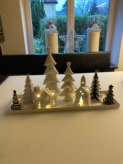 Dekoset Harmonische Winterzeit L schwarz-creme