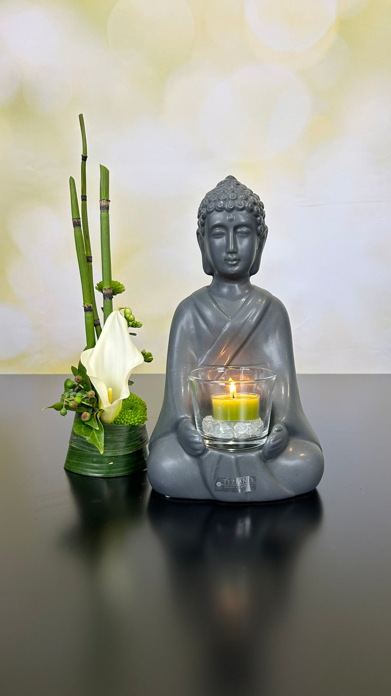 Deko Shiva m.Visco Glas anthrazit