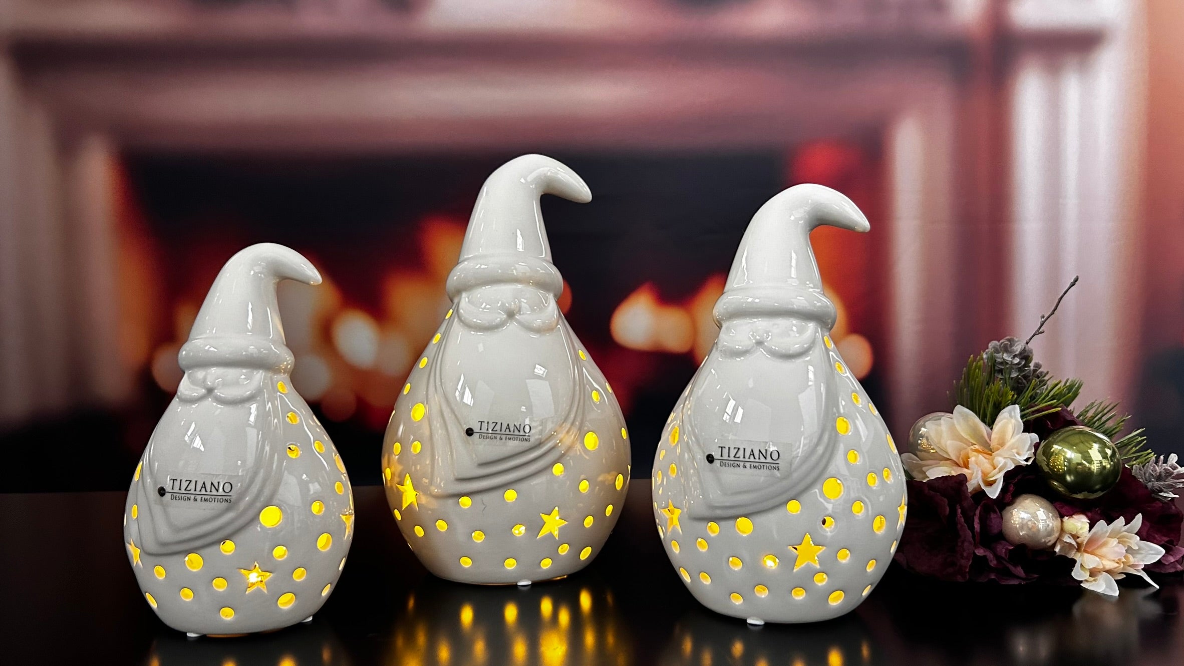 Santa Tinello LED rund creme-weiß