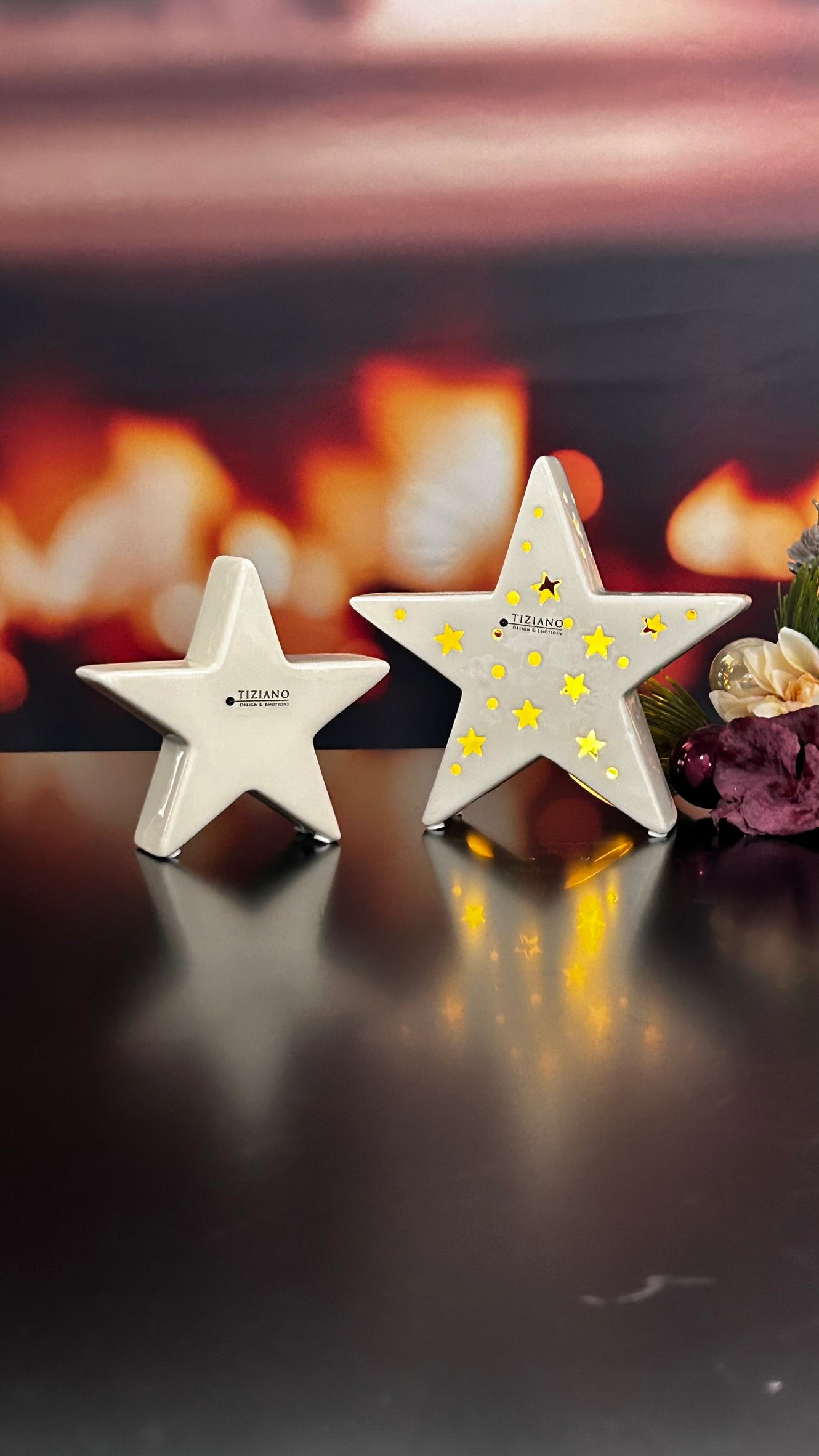 Deko Stern Cometa LED creme-weiß