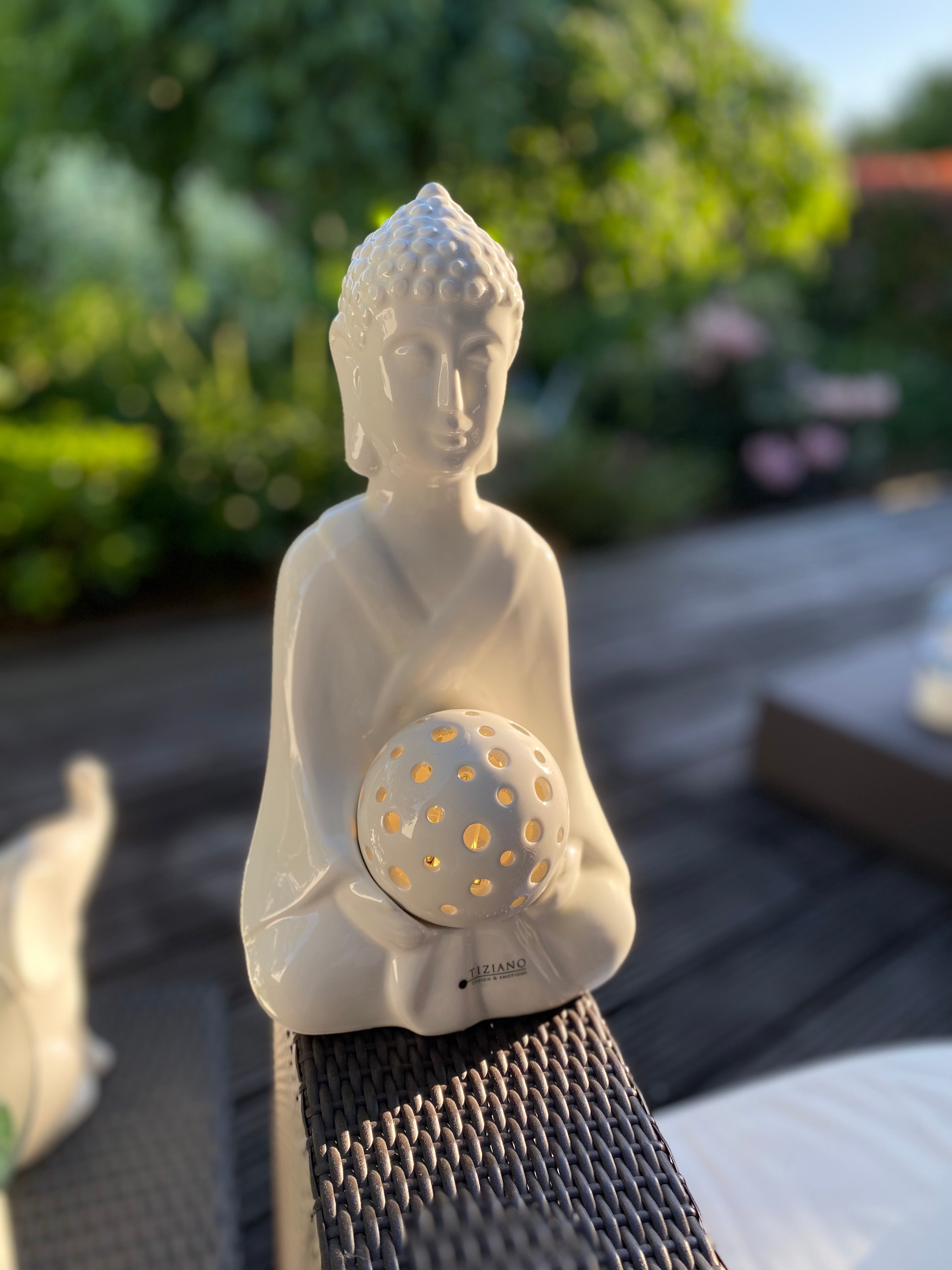 Deko Shiva 31 creme-weiß mit Trixy Glas klar